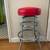 Red diner stool 1 thumbnail