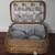 Wicker picnic basket with plastic dishes utensils cups wine glasses ++ 1 thumbnail