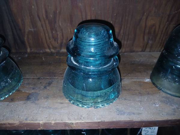 blue glass insulator 1