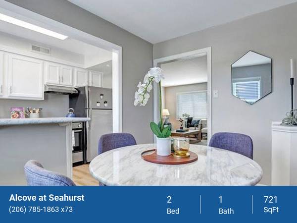 $1,400 / 2br - 721ft2 - Pet-Friendly Near Seahurst Park  Great Amenities and Rare Opportunity! (Burien)63934418367107120