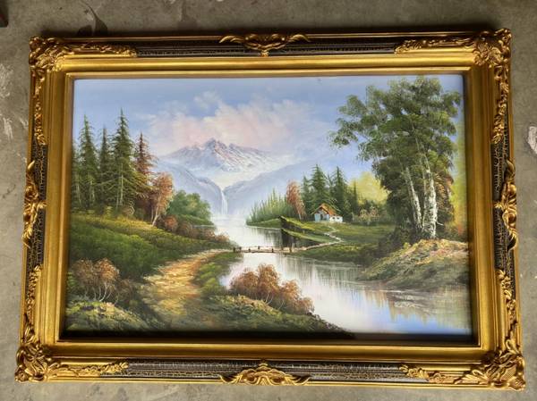 Vintage Original Oil Painting on Board – 20th Century 1