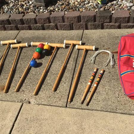 Forster Croquet Set ~ Long Handles with Carrying Case 1