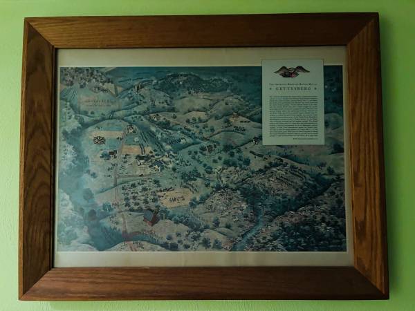 Gettysburg Map Framed 1