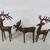 Brutalist Style Primitive Metal Art Deer & Moose Figures Rustic Brown 3 thumbnail