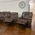 Six couch recliner with four electric seats, brown leather 2 thumbnail