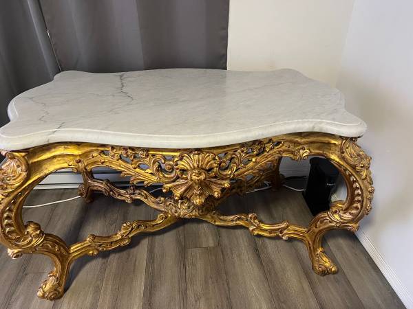 Italian-Style Antique Marble Table for Sale 1