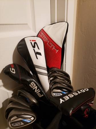 Like new Ping full golf clubs set and bag 1