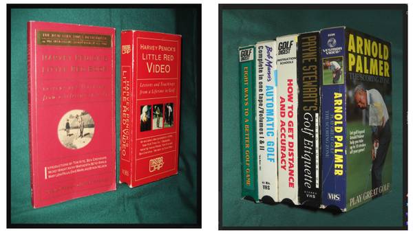 Classic Golf Instruction VHS/Book Bundle 1980s-1990s 6 VHS
