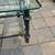 Vintage wrought metal and glass Giacometti style coffee table B36 5 thumbnail