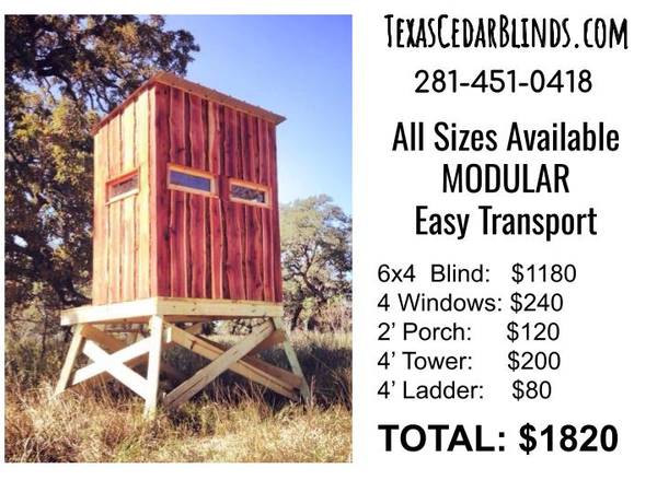 6x4 Deer Blind Stand / 4' Tower 1