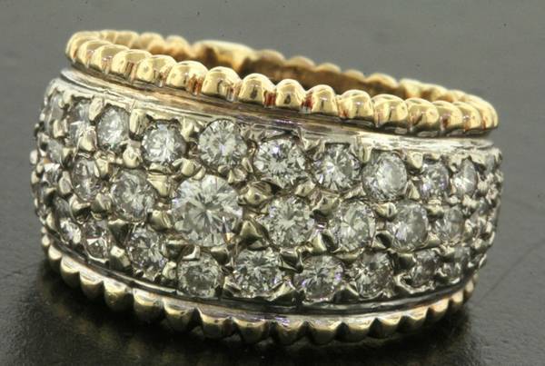 Pave DIAMOND Ring Wedding BAND 1