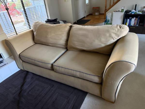 Beige Sofa + slip cover 1