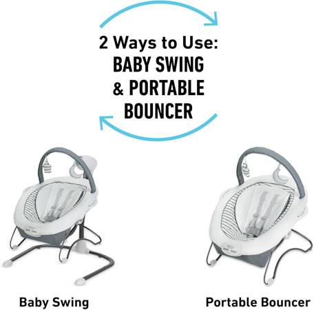 Graco Soothe 'n Sway LX. Portable Baby Swing & Bouncer, Derby - $85 (M 1