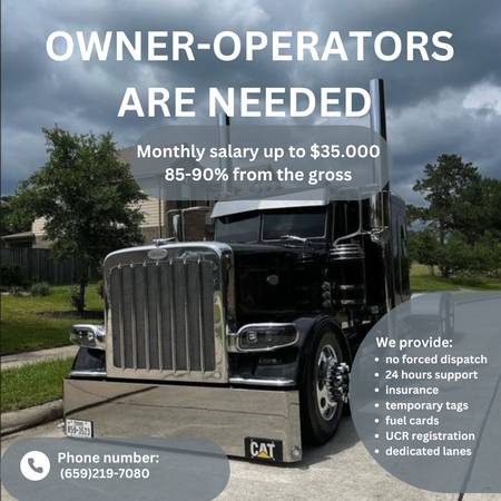 Owner Operator CDL A ($35,000 monthly) 1