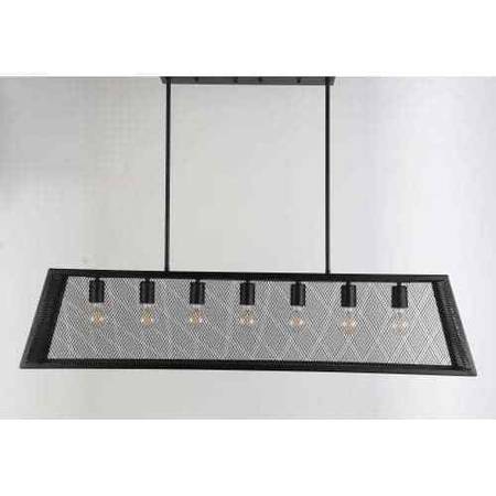 JL Styles  JLS10508  Esporre 7 Light 47" Black Metal Linear Chandelier 1