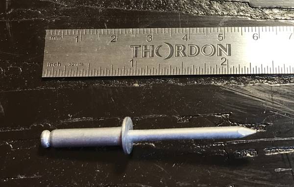 3/16" x 3/4" steel pop rivets — 100 pieces 1