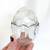 Group of Five Small Clear Glass Egg Shaped Jars 1 thumbnail