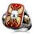 Roman Shield Mens ring Sterling Silver Lge 1 thumbnail