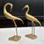 Set Of 2 Solid Brass Elegant Birds Mid Century Decor Figurines made in Hong Kong 4 thumbnail