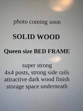 SOLID WOOD BED FRAME 1