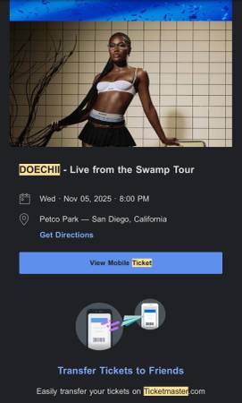 Doechii Tickets (November 5) 1