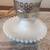 Vintage Milk Glass Hurricane Style Lamp  Hobnail Base 6 1/2"x 11” 2 thumbnail