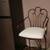 High metal patio table with 2 metal swivel chair / reupholster 2 thumbnail