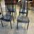 DINING CHAIRS SET OF 4 BLACK - METAL - TALL BACKS - 1 thumbnail