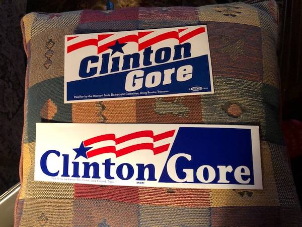CLINTON-GORE  STICKERS 1