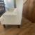 Modern ivory high wing back reading sitting accent side chair 3 thumbnail