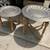 Pair of Foldable Stainless Steel Top End Tables / Serving Tables 1 thumbnail