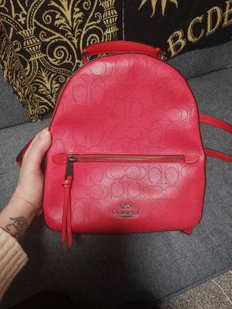Red Coach Mini Backpack 1
