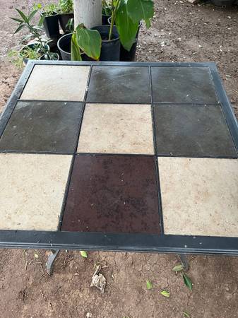 Beautiful Nice Outdoor Patio Furniture Set Tile and Metal 1