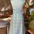 1960-70s Cream Turquoise Blue Wool Boucle Tweed Dress California Girl 12 thumbnail