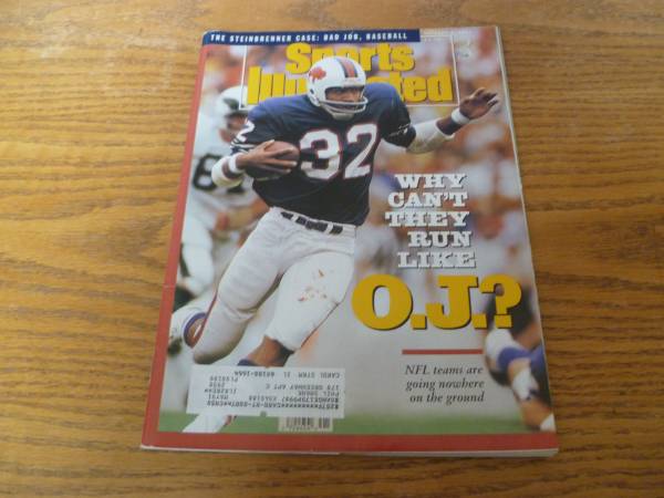 1990 Sports Illustrated Magazine-O. J. Simpson Buffalo Bills on Cover 1