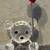 Small Crystal Teddy Bear Holding Heart Balloon Figurine: 3 thumbnail