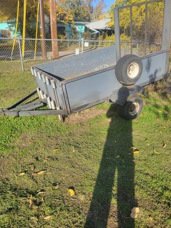 2005 Utility Landscaping Trailer 7' Long X 5' Wide X 4' Ramp New Tires 1