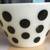 Vintage FIRE-KING MCM Black Polka Dot Mixing Bowl 4" tall x 6 1/2" dia 2 thumbnail