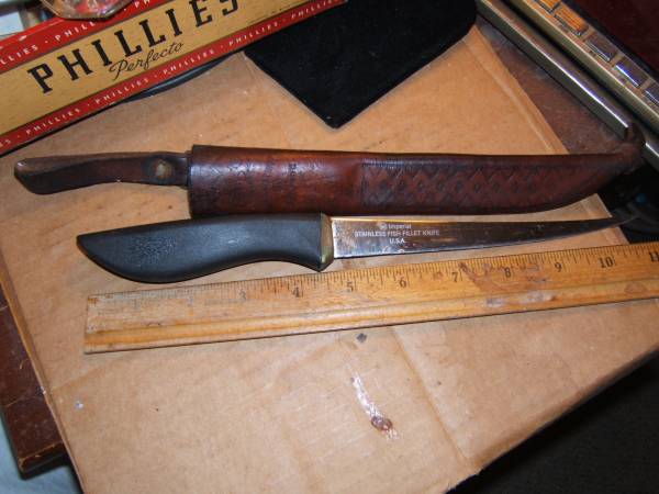 Fillet Knife fishing imperial     w/ J. Marttiini Finland Leather Shea 1