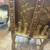 Vintage gold Egyptian carved wood king throne chair 4 thumbnail