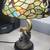 Vintage Tiffany-Style Dolphin Table Lamp Stained Glass Shade 1 thumbnail