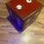 Red Dice Shape Side Accent Table - 19 “ Square Distressed 4 thumbnail