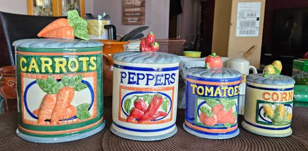 SOLD! - Country Style Canister Set 1
