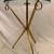 Regency brass and glass floor lamp with shade 3 thumbnail