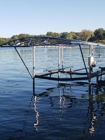 6000# Shore Station Boat Lift with Canopy - 6000# cap. 1
