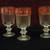 3 Vintage Luminarc  Cordial Glasses Gold and Ruby Flashed 2 thumbnail