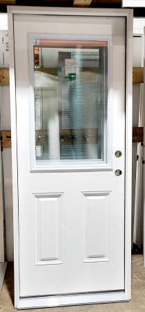 New 32" 1/2 Clear Glass LH Inswing Fiberglass Exterior Entry Door 1