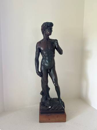 Vintage 1963 Austin Productions Michelangelo David Sculpture – 17” – B 1