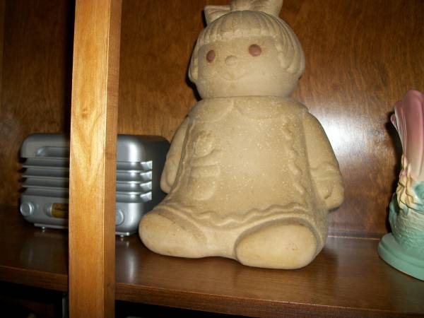 California Pottery Gingerbread Girl Cookie Jar 1