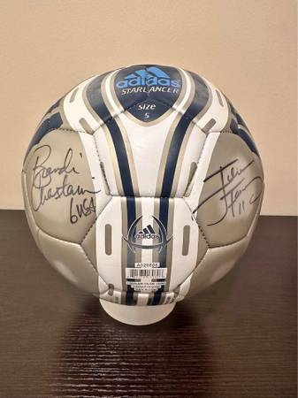 Brandi Chastain Julie Foudy SIGNED Soccer Ball TEAM USA HOF Very Cool! 1